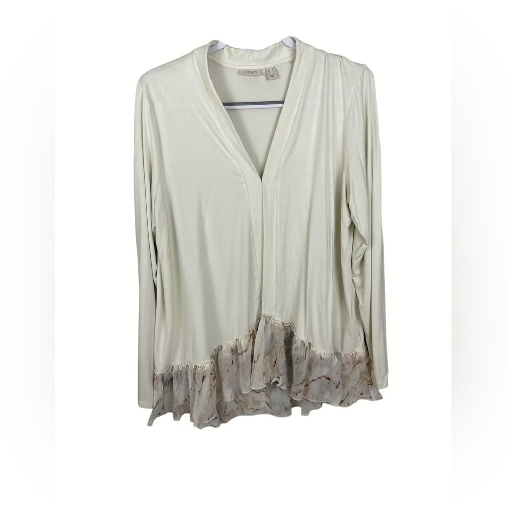 Logo by Lori Goldstein Jersey Knit Cardigan
